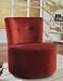 Swivel Chair Red Ultra Plush Fabric