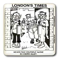 Londons Times Funny Music Cartoons - Dork Alley - Light Switch Covers - double toggle switch
