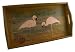 ArtisanStreet's Flamingo Hand Painted Tray. Features Pair of Pink Tropical Flamingos in Colorful Setting. One of a Kind, Hand Painted & Signed by Artisan