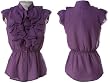 ROMEO & JULIET COUTURE Ruffled Button Down Chiffon Blouse
