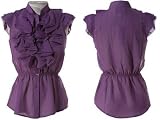 ROMEO & JULIET COUTURE Ruffled Button Down Chiffon Blouse