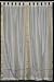 Tab Top Loops Pair Cream Sari Curtains Drapes Panels with Golden Trim Custom made