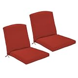 Strathwood St. Thomas Deep Seating Motion Chair Polyester Cushion, Set of 2, Solid Red