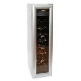 Haier HVW18ABS 18-Bottle Capacity Wine Tower Storage, Black and Silver