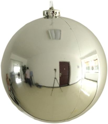 30cm Large Christmas Ball Christmas Shiny Balls Large Christmas Balls Ornaments (Silver)