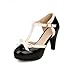 Carol Shoes Fashion T Strap Bows Womens Platform High Heel Pumps Shoes