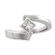 14K White Gold Diamond Engagement Ring - 0.50 Ct.