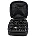 FLYMEI 16-Bottle Essential Oil Carrying Case - With Foam Insert, Inside Pocket and Handle - Strong Double Zipper - Contain 5ml,10ml,15ml Bottles - Black