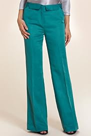 Per Una Speziale Flat Front Wide Leg Trousers with Linen