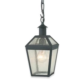 Royce Lighting RLC1257-09 Outdoor Convertible Lantern Black with Clear Seeded Globe by Royce Lighting