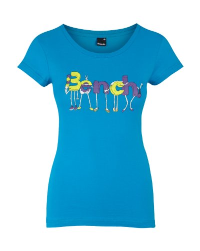 Bench Damen T-Shirt Family, blue danube, XS, BLGA2239_BL143