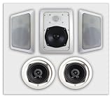 5 New In Wall or Ceiling Speakers Acoustic Audio HT-55