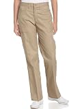 Dickies Women's Wrinkle Resistant Multi Use Pocket Pant With Stain Release Finish,Khaki,14 Tall