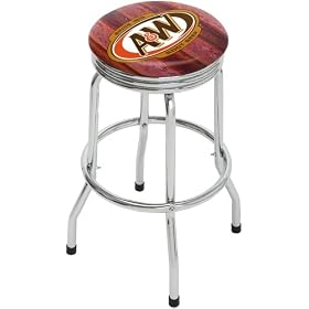 A&W Rootbeer Single Foot Ring Barstool with Swivel
