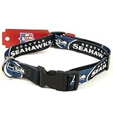 SEATTLE SEAHAWKS ADJUSTABLE DOG PET COLLAR SZ L