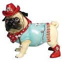 Pug Figurine- Howdy Partner, 4.25"