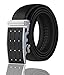 Imperial Men's Ratchet Leather Dress Belt (silver black)