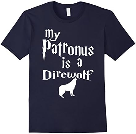 Men's My Patronus Is A Direwolf Shirt Large Navy