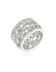 Clear Filigree Eternity Band Ring