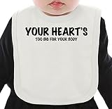 Your heart is too big for your body ネクタイを有する有機ビブ Medium