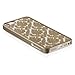 GreatShield TACT Series Design Pattern Rubber Coating Ultra Slim Fit Hard Case Cover for Apple iPhone 5 / 5S (Damask - Gold)
