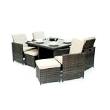 Madrid Patio Furniture Cube Set (9 Pieces)