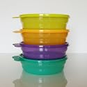 Tupperware Microwave Cereal Bowl Set. Rainbow Colors