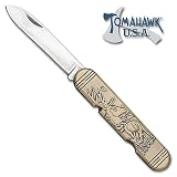 Tomahawk Folding Knife Deer Handle