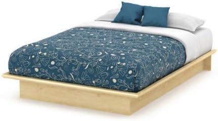 South Shore Basics Queen Platform Bed with Molding, 60'' (Natural Maple)