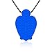 Siliconies Turtle Pendant - Silicone Necklace (Teething/Nursing/Sensory)(Blue)