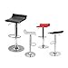 jersey seating 2 x Vinyl Air Lift Adjustable Swivel Bar Stools, Pack of 2 (2002) (Black)