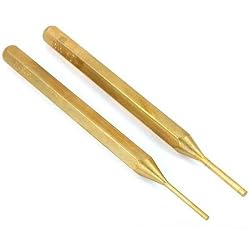 2 Brass Pin Punches Gunsmith Non Sparking Punch Tool