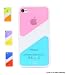 i-UniK Arc-En-Ciel Series iPhone 4S/4 Slim PC + TPU Slim 2 Tone Designer Case (Pink & Light Blue)
