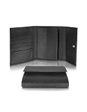 Pineider City Chic - Women's Flap Calfskin Wallet Black