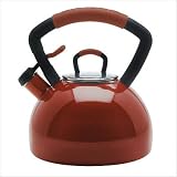 Gourmet Essentials 2.25 Quart Soft Grip Tea Kettle in Terra Cotta