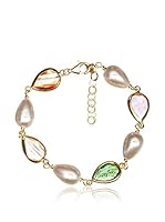 Silver Luxe Pulsera Fashion, Synthetic Pearl
