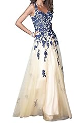 Open-Back Lace Applique Tulle Pageant Dress/Prom Dress 