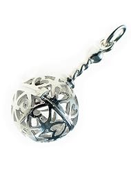 Welded Bliss Sterling 925 Silver Baby Rattle Charm In Filigree Victorian Style WBC1047