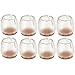 BQLZR Round Bottom Square Opening Transparent Silicon Gel Chair Leg Caps Feet Pads Furniture Table Covers Wood Floor Protectors Pack Of 8