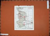1965 COLOUR MAP STREET PLAN JERUSALEM MIDDLE EAST