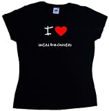 I Love Heart United Arab Emirates Black Ladies T-Shirt