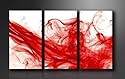 Bild auf Leinwand Smoke 160 x 90 cm 3 Teile Modell-Nr. XXL 1120 Bilder fertig gerahmt mit Keilrahmen riesig. Ausführung Kunstdruck als Wandbild mit Rahmen. Günstiger als Ölbild Gemälde Poster Plakat mit Bilderrahmen