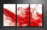 Bild auf Leinwand Smoke 160 x 90 cm 3 Teile Modell-Nr. XXL 1120 Bilder fertig gerahmt auf echtem Holzrahmen riesig. Ausführung Kunstdruck als Wandbild auf Rahmen. Günstiger als Ölbild Gemälde Poster Plakat mit Bilderrahmen