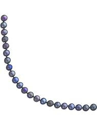 14K Gold 5mm Black Cultured Round Pearl Strand 18"