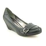 REPORT Bonnie Black Wedges Loafers Shoes Womens 7.5