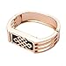 Eway Zine Alloy Housing Replacement Bracelet for Fitbit Flex Wireless Activity and Sleep Wristband Rose Gold
