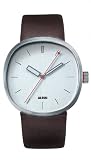 Alessi Unsex AL5010 Tic Stainless-Steel and Brown Leather Strap Watch