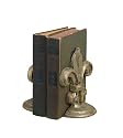 CBK Home Fleur De Lis Copper Patina Bookends, Set of 2