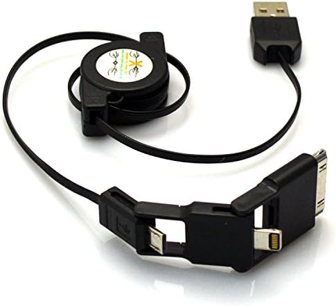 VONOTO Migic Cable Phone 3 in 1 USB Data Sync & Charger Retractable cable(30Pin + 8Pin + Micro USB) for iPhone 6 5s 5 4 4s,iPods,iPad air,iPad mini,Androids Phones,Bluetooth headphsets,BlackBerry,Samsung,HTC (30Pin + 8Pin + Micro USB)