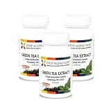 GREEN TEA EXTRACT 450 mg (3 Pack) - Highest Possible EGCG (70%). Decaffeinated | Made in the USA.